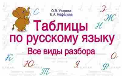 Книга Узорова О.В.,Нефедова Е.А. Таблицы по русс.яз. Все виды разбора, б-4019, Баград.рф